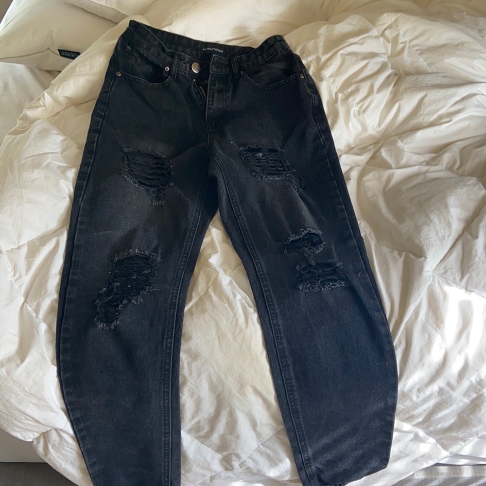 Black prettylittlething jeans never worn
